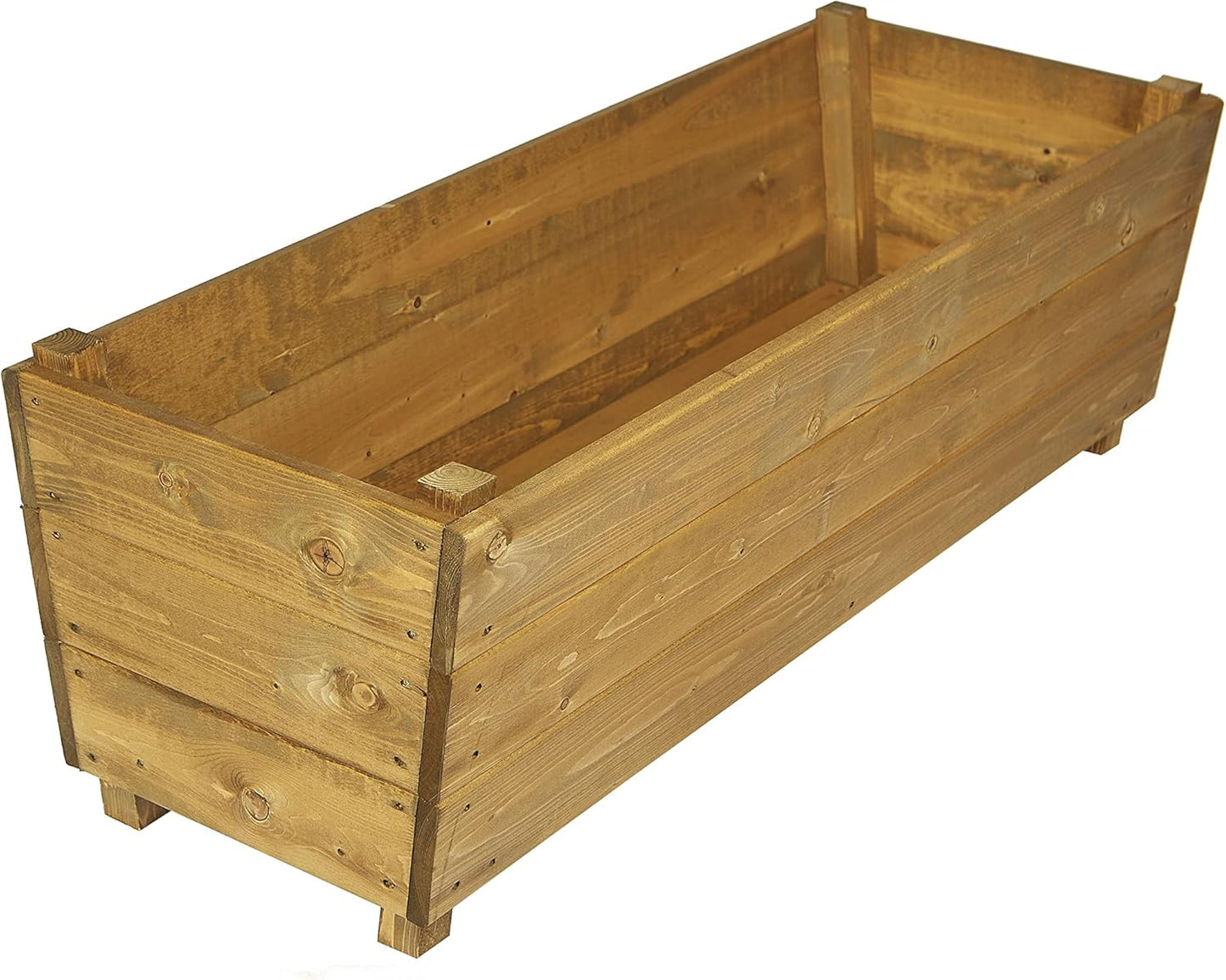 Wooden Planter Box – Large Outdoor Timber Trough for Flowers & Plants