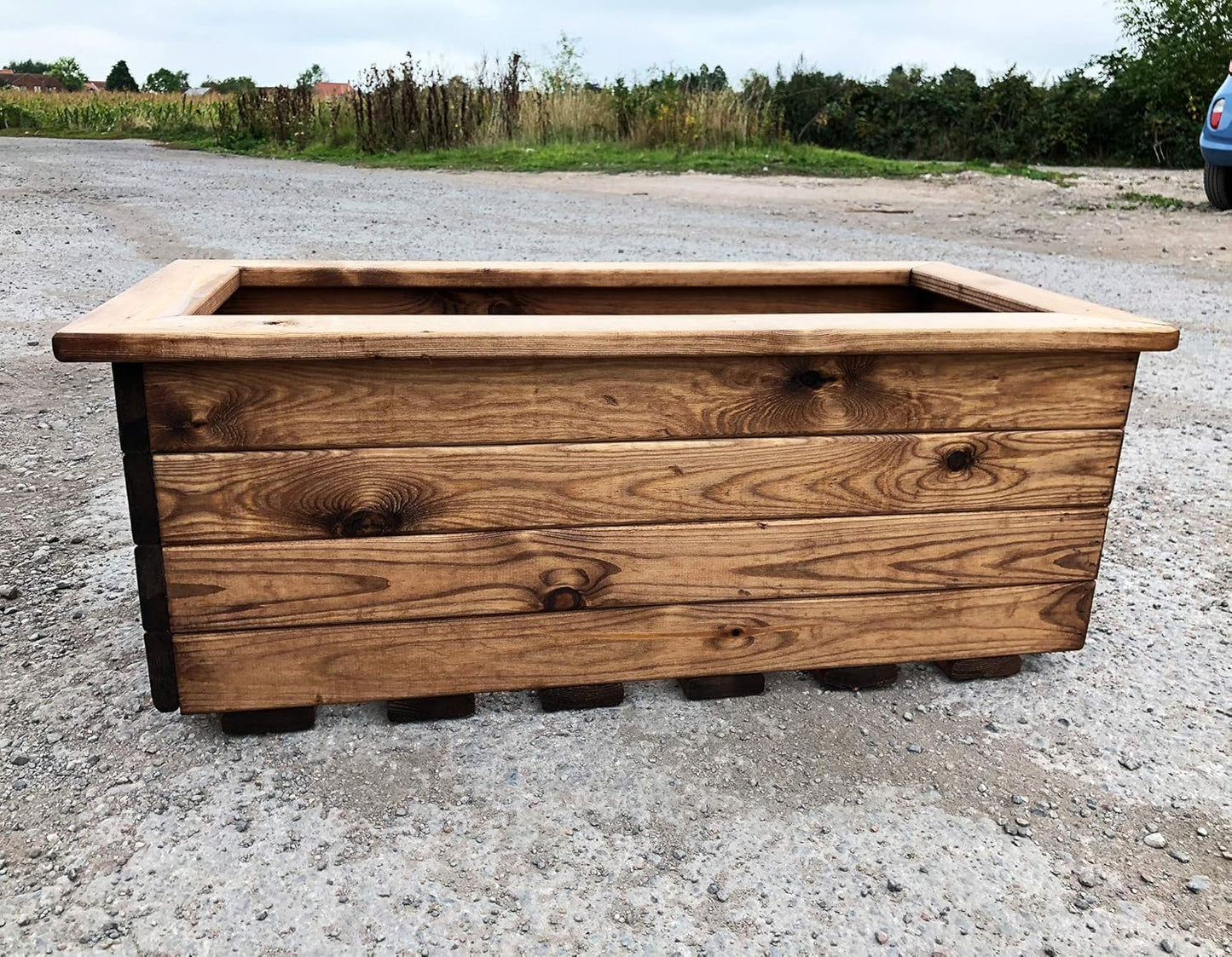 Large Wooden Garden Trough Planter