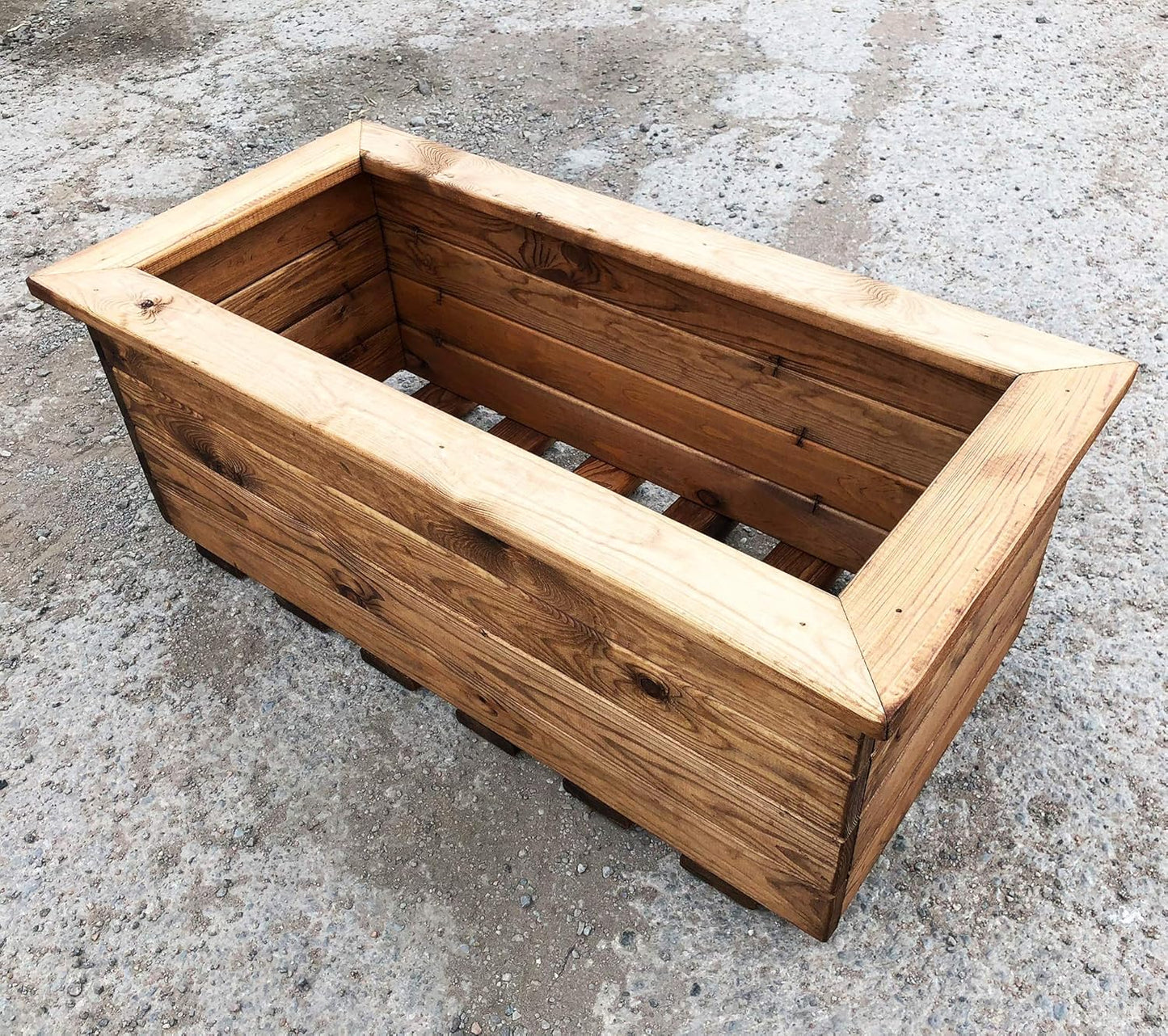 Large Wooden Garden Trough Planter