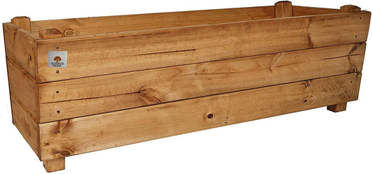Wooden Planter Box – Large Outdoor Timber Trough for Flowers & Plants