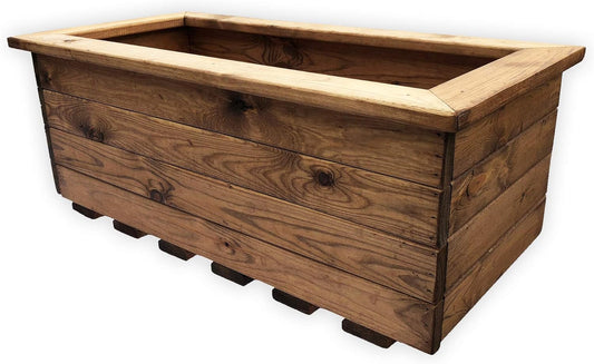 Large Wooden Garden Trough Planter