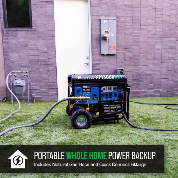 DuroMax XP13000HXT 10500W/13000W Tri-Fuel Portable Generator | CO Alert - Image 4