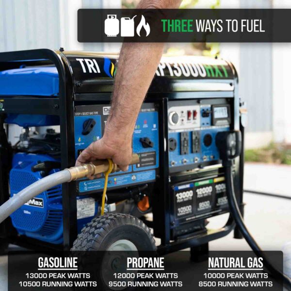 DuroMax XP13000HXT 10500W/13000W Tri-Fuel Portable Generator | CO Alert - Image 5
