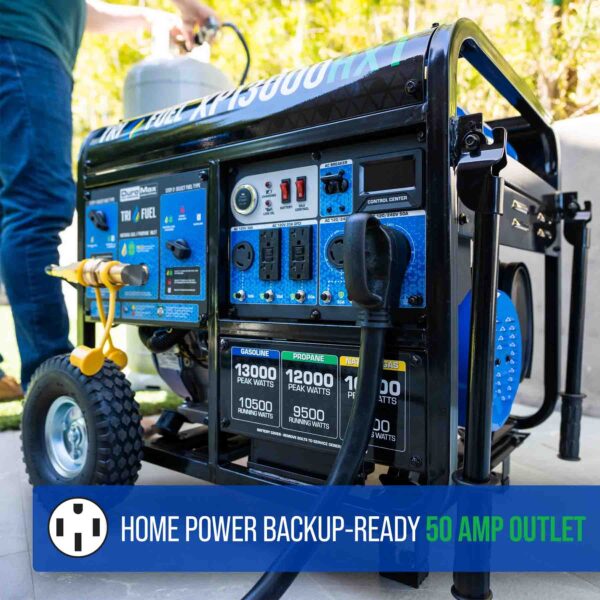 DuroMax XP13000HXT 10500W/13000W Tri-Fuel Portable Generator | CO Alert - Image 7